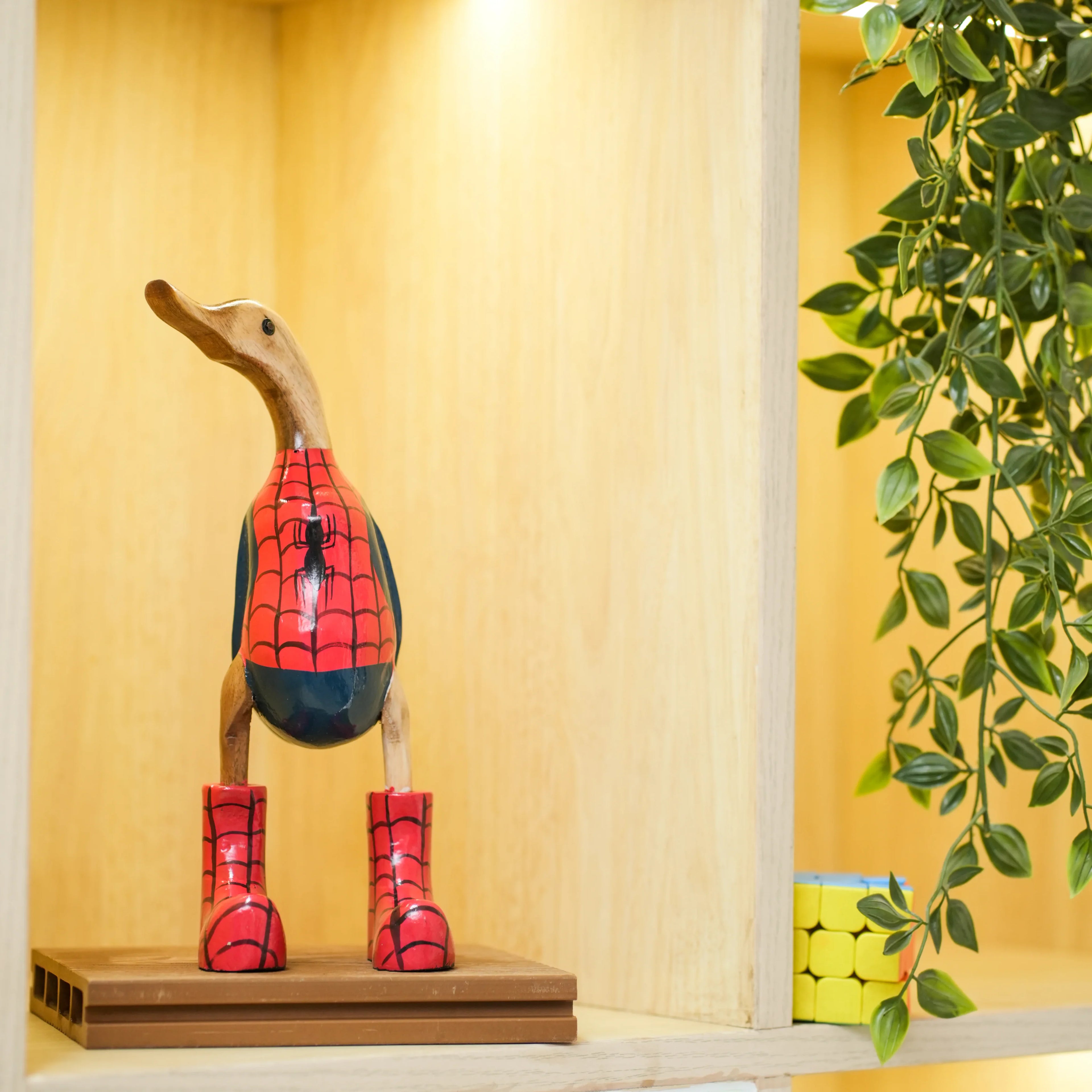 TIMBER KALA'S SMALL SPIDERMAN SWAGGER DUCKS FOR DECOR