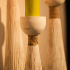 TIMBER KALA'S PLEATED PILLAR FOR CANDLES