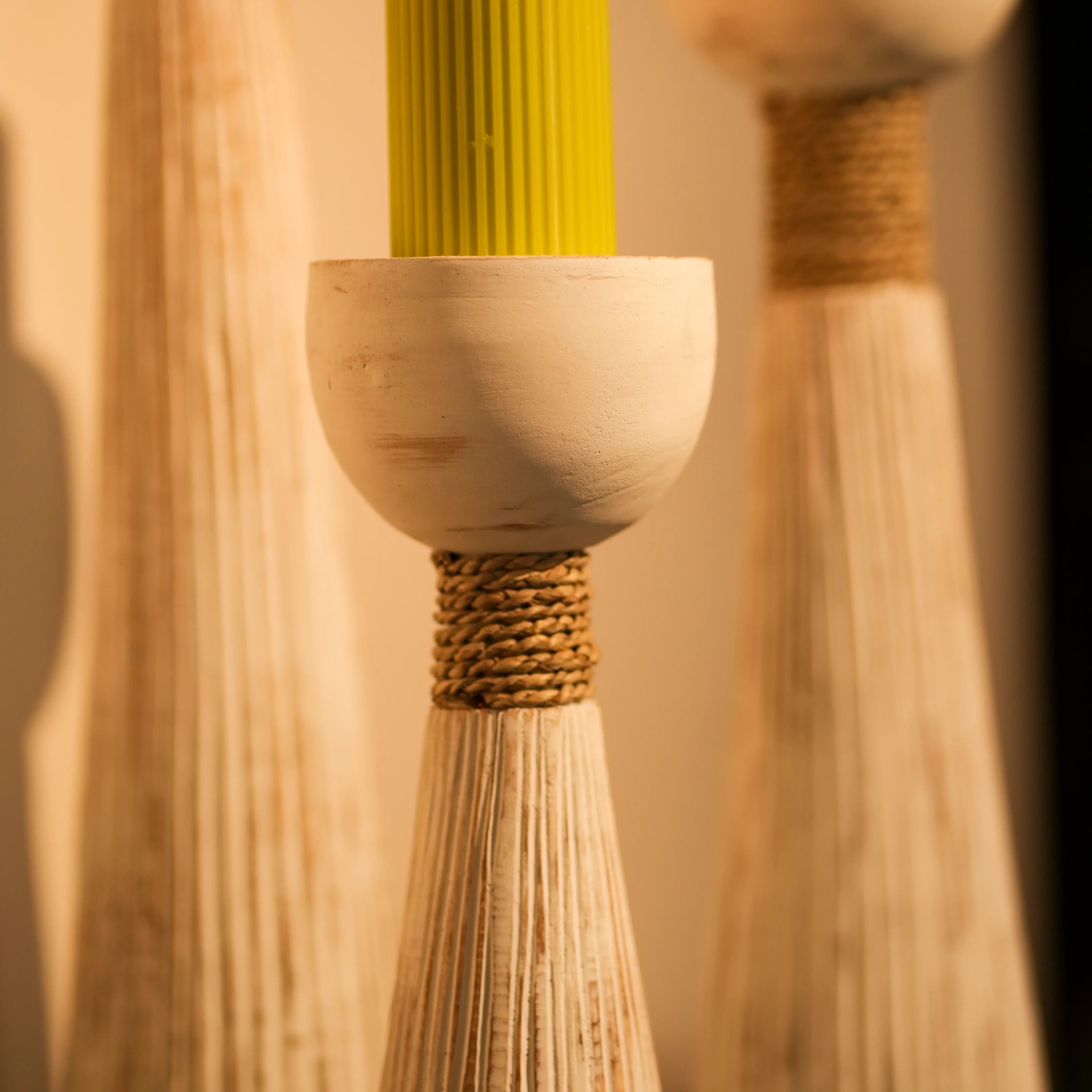 TIMBER KALA'S PLEATED PILLAR FOR CANDLES