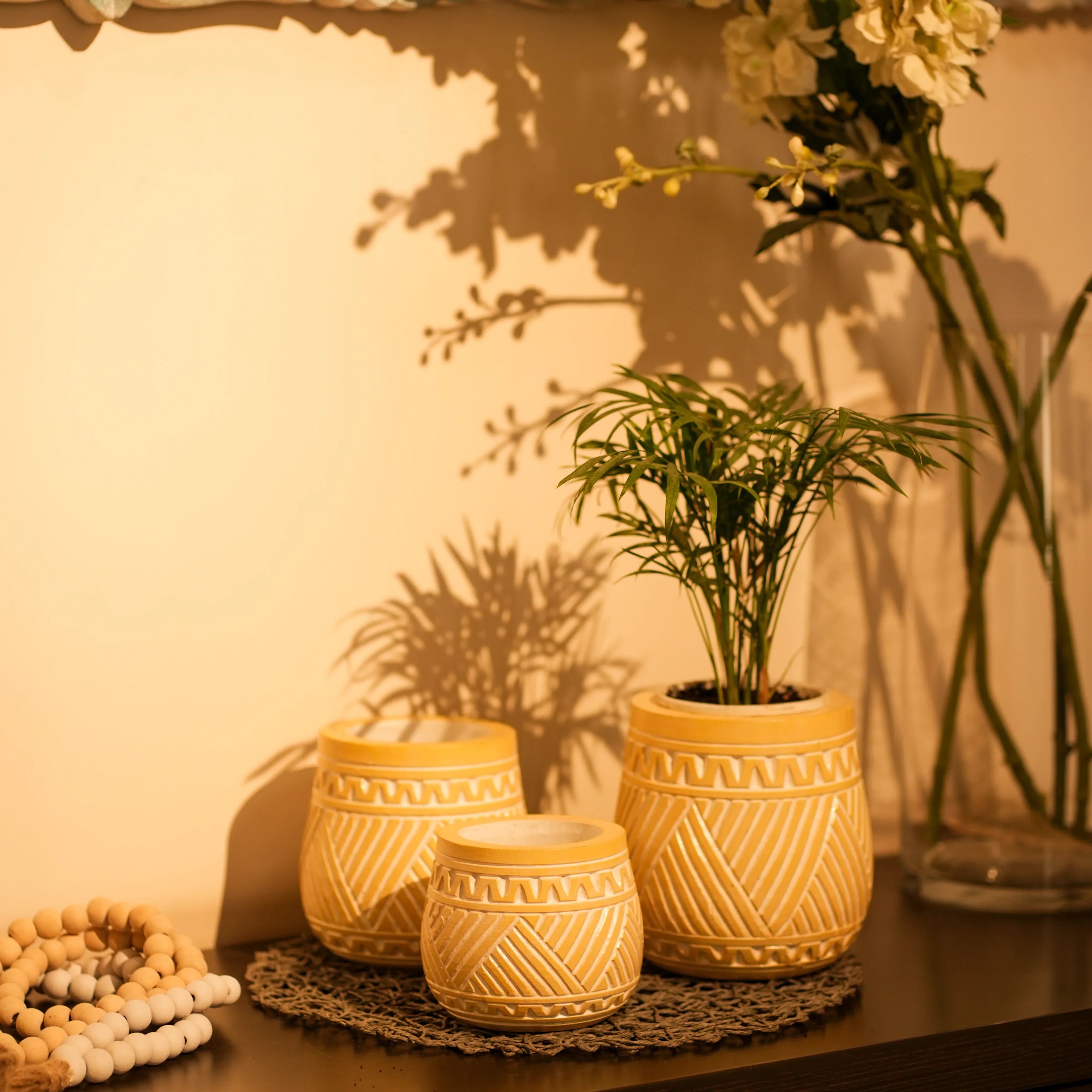TIMBER KALA'S HANDCRAFTED POT SET FOR DECOR