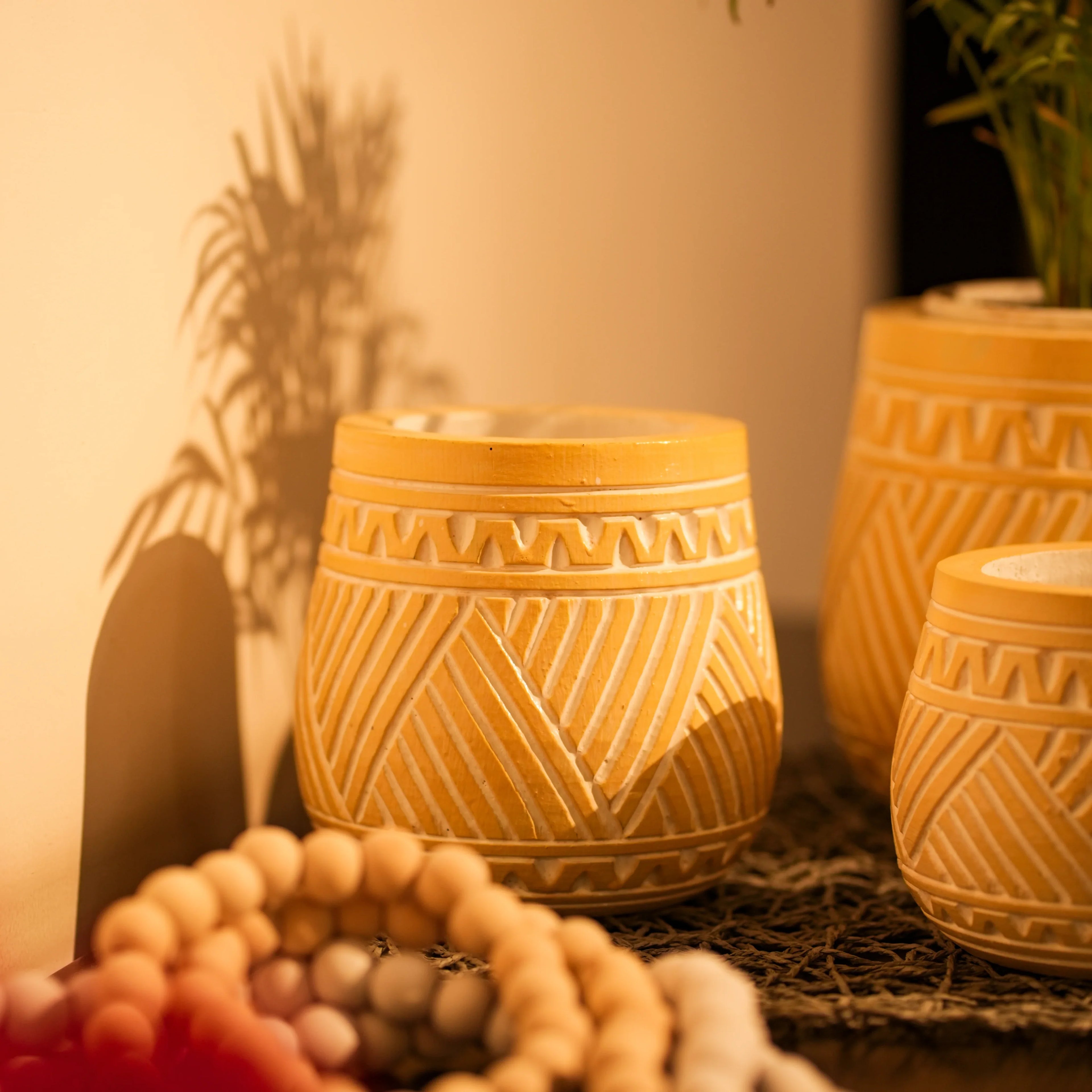 TIMBER KALA'S HANDCRAFTED POT SET FOR DECOR
