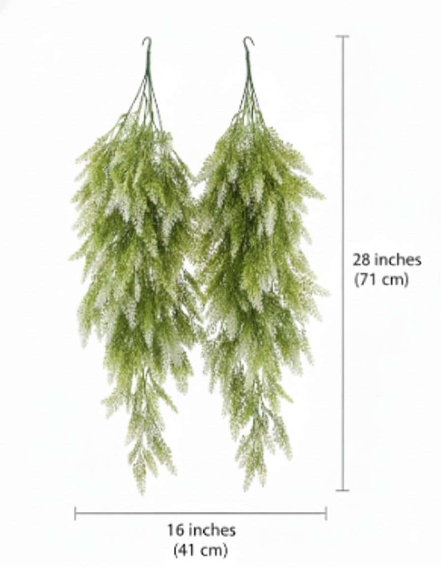 Hanging Artificial Asparagus Fern Vines (Set of 2)