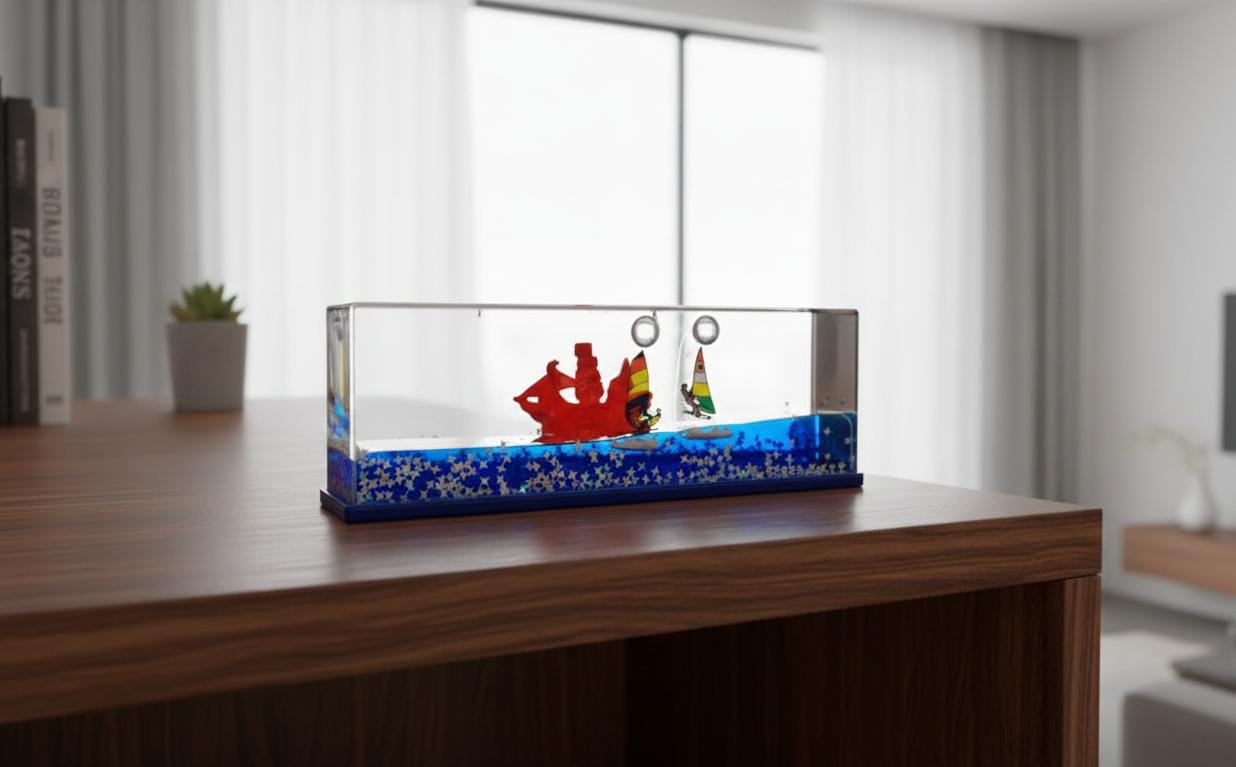 Unsinkable Ship Liquid Motion Bubbler – Titanic Themed Stress Relief Desk Toy