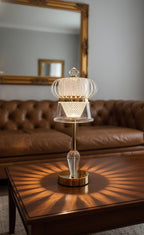 Luxury Crystal Crown LED Table Lamp – Touch Control Ambiance Light