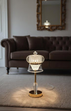 Luxury Crystal Crown LED Table Lamp – Touch Control Ambiance Light