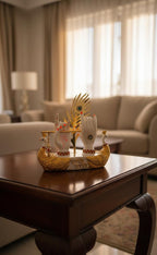 Divine Krishna Hands with Flute & Peacocks – "Radhe Radhe" Idol